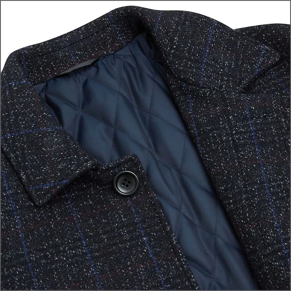 Navy Blue Douglas Wool Overcoat