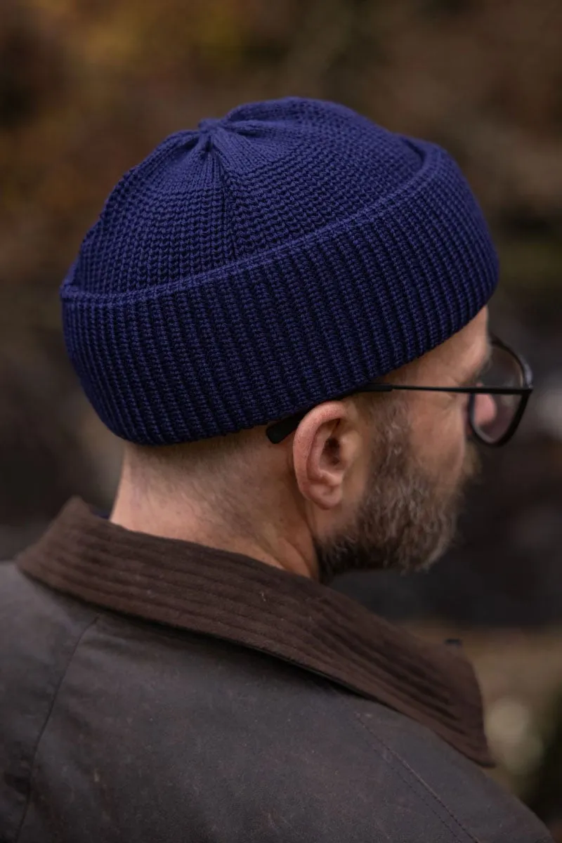 Navy Merino Bifold Watch Cap