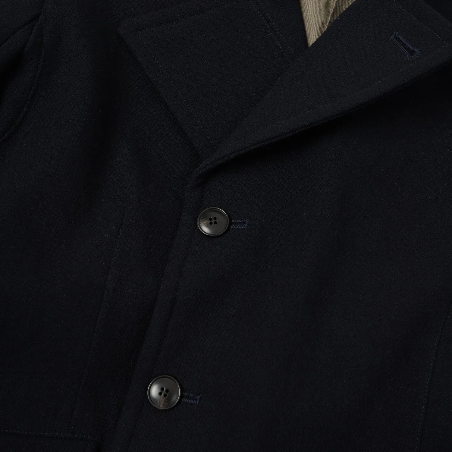 Navy Wool Coat Gorouta 0304 - Shop Now