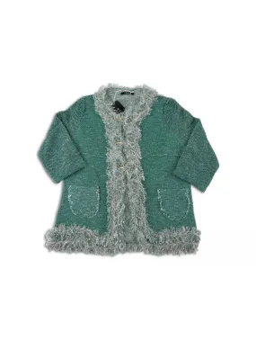 Neera Women's Green Frayed Pique Jacket