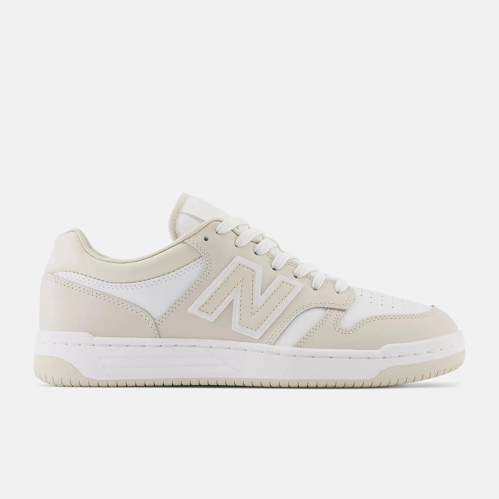 New Balance 480 Sneaker in Timberwolf and White