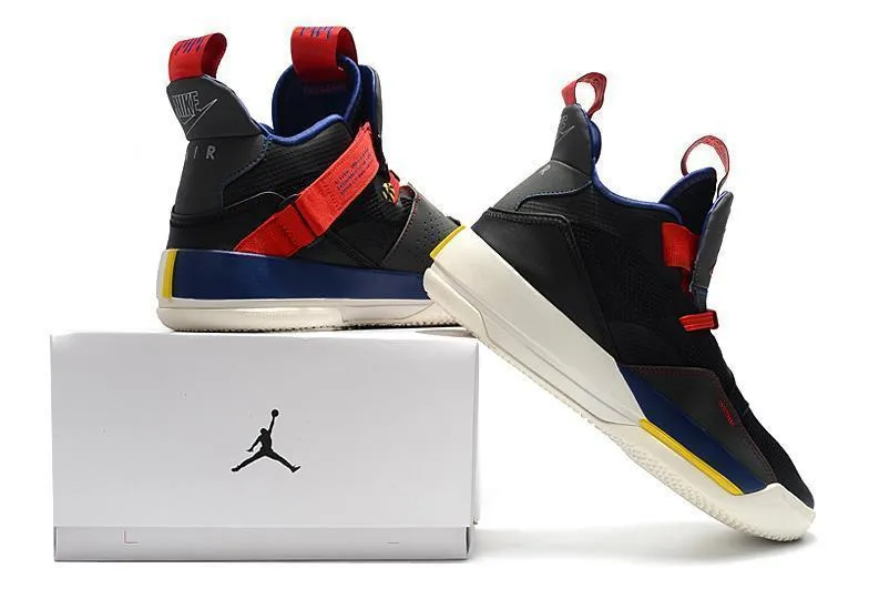 Men's Nike Air Jordan 33 Black Red Navy Shoes US 7,8,8.5,9.5,10,11,12 Sale