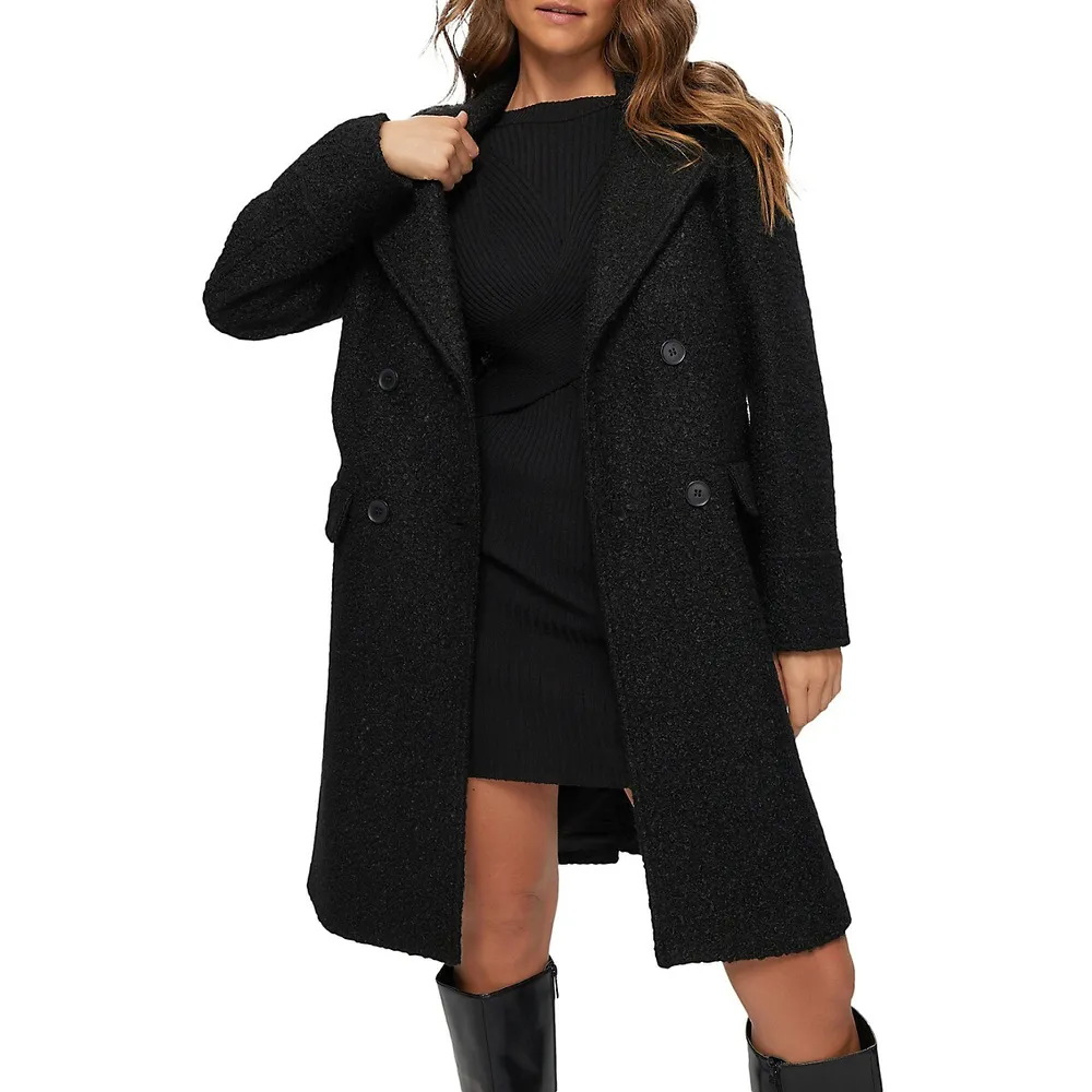 Noize Simona Vegan Wool Coat - Long Length