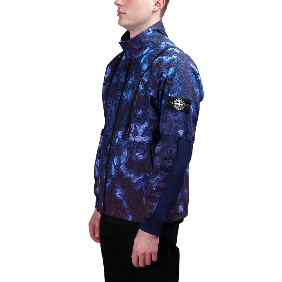 Orange Stone Island David Fluo Wind Jacket