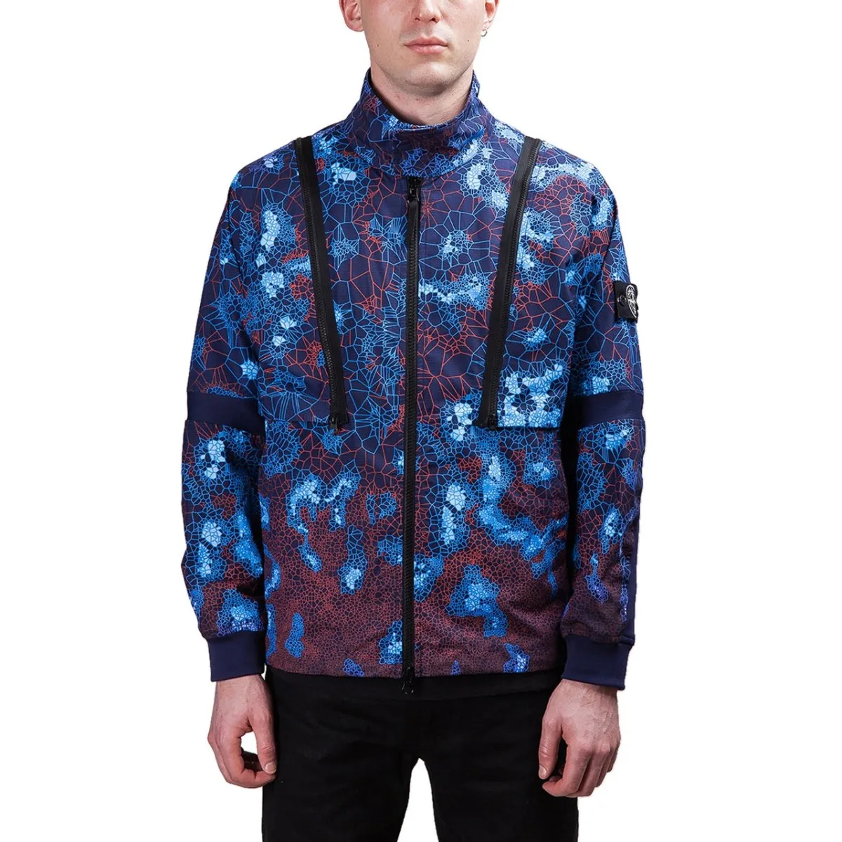 Orange Stone Island David Fluo Wind Jacket