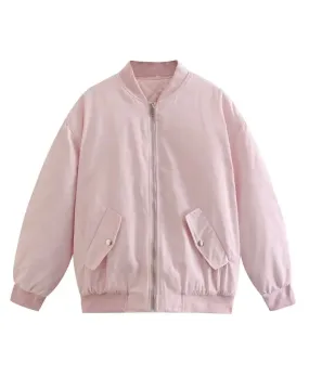 Oversized Bomber Jacket Coat Available in Multiple Colors