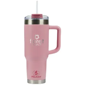 Pelican Pink Porter 40 oz. Recycled Stainless Steel Travel Tumbler