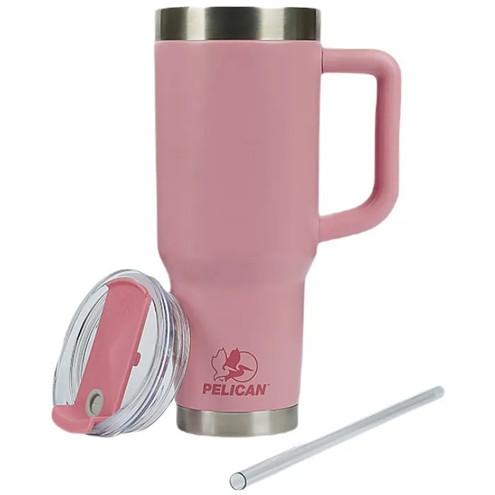 Pelican Pink Porter 40 oz. Recycled Stainless Steel Travel Tumbler