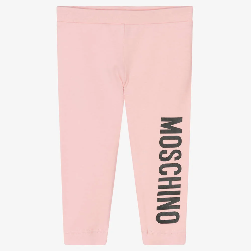 Pink Girls Logo Leggings