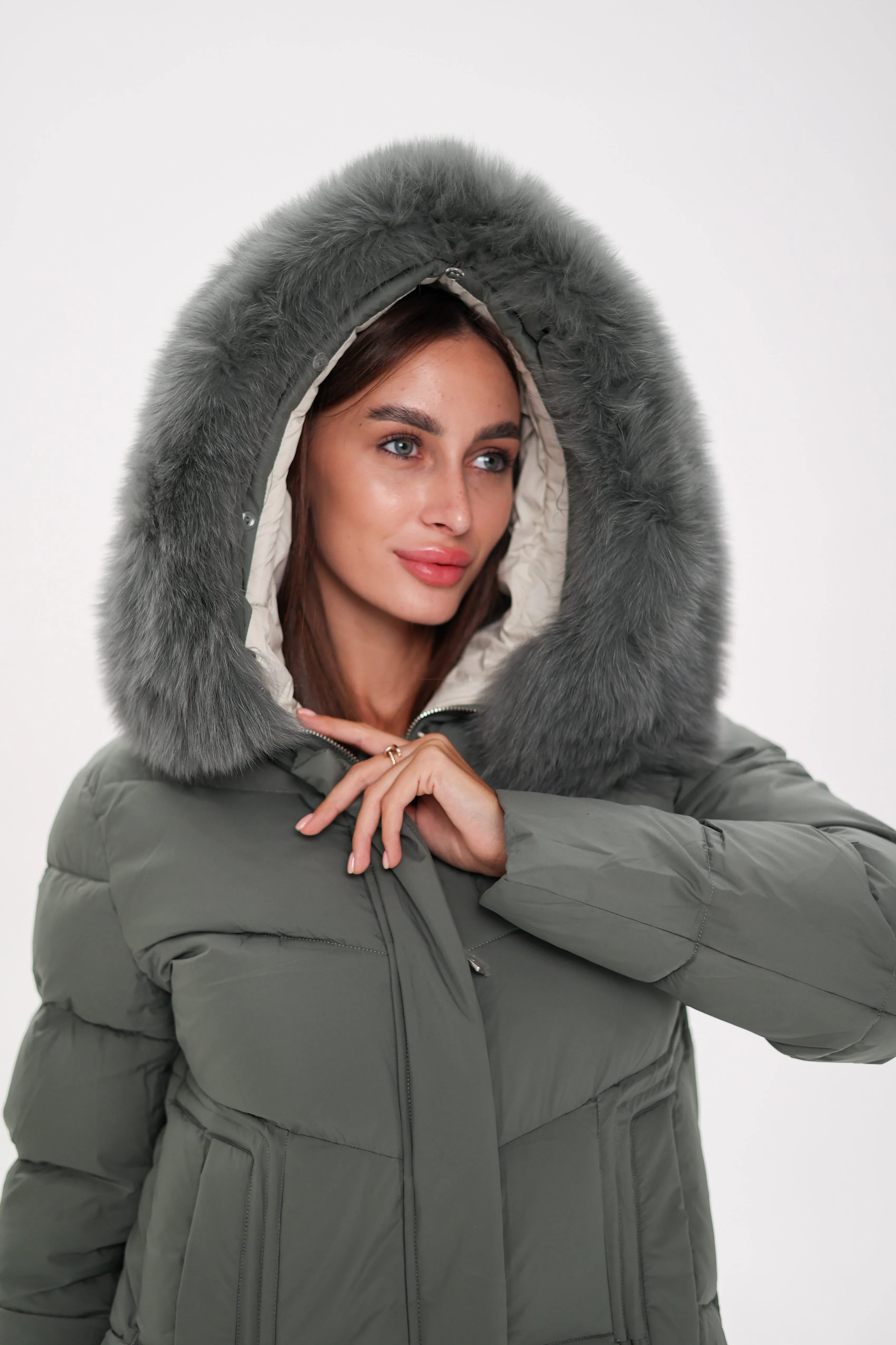 Polar Fox Trim Down Coat