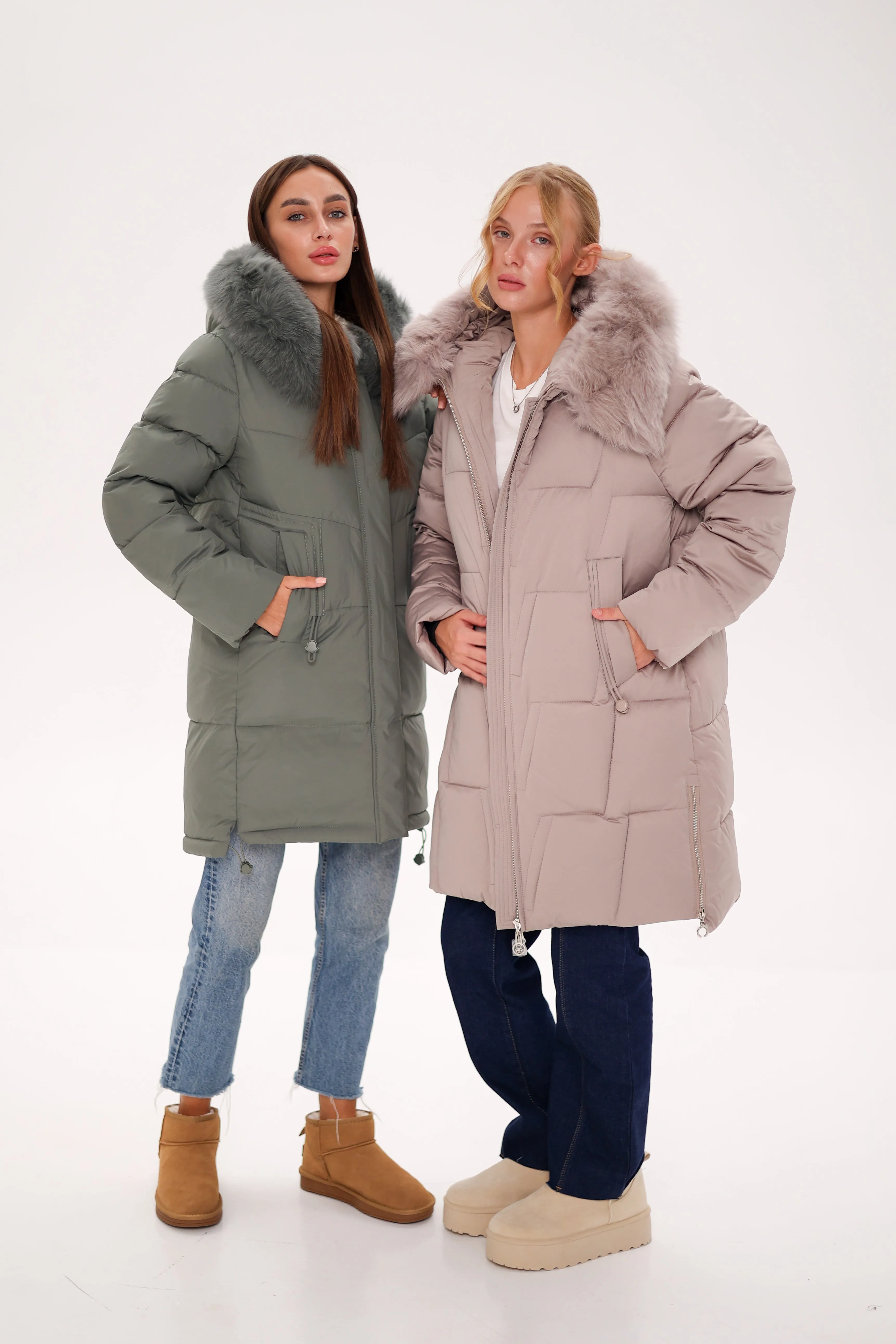 Polar Fox Trim Down Coat