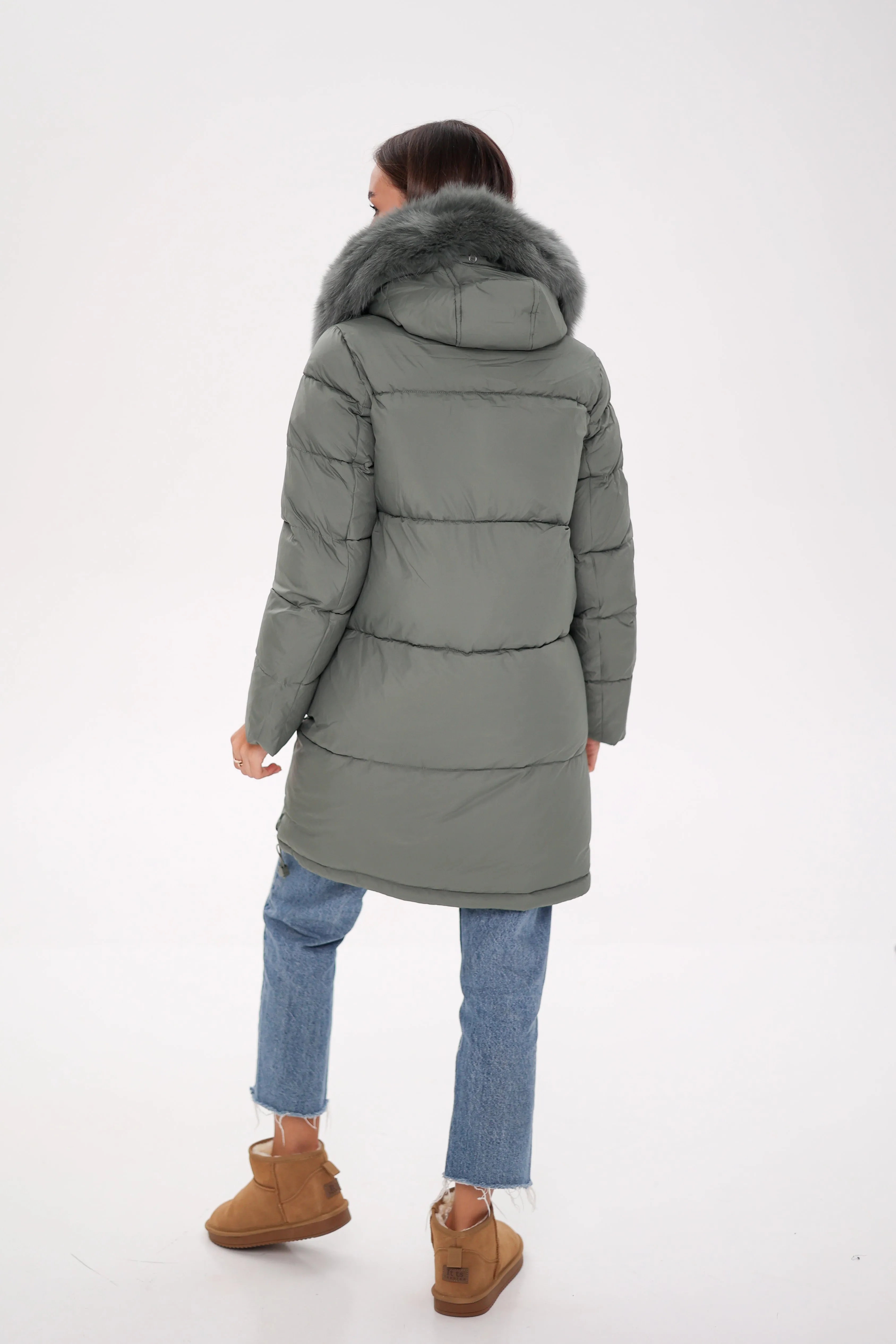 Polar Fox Trim Down Coat