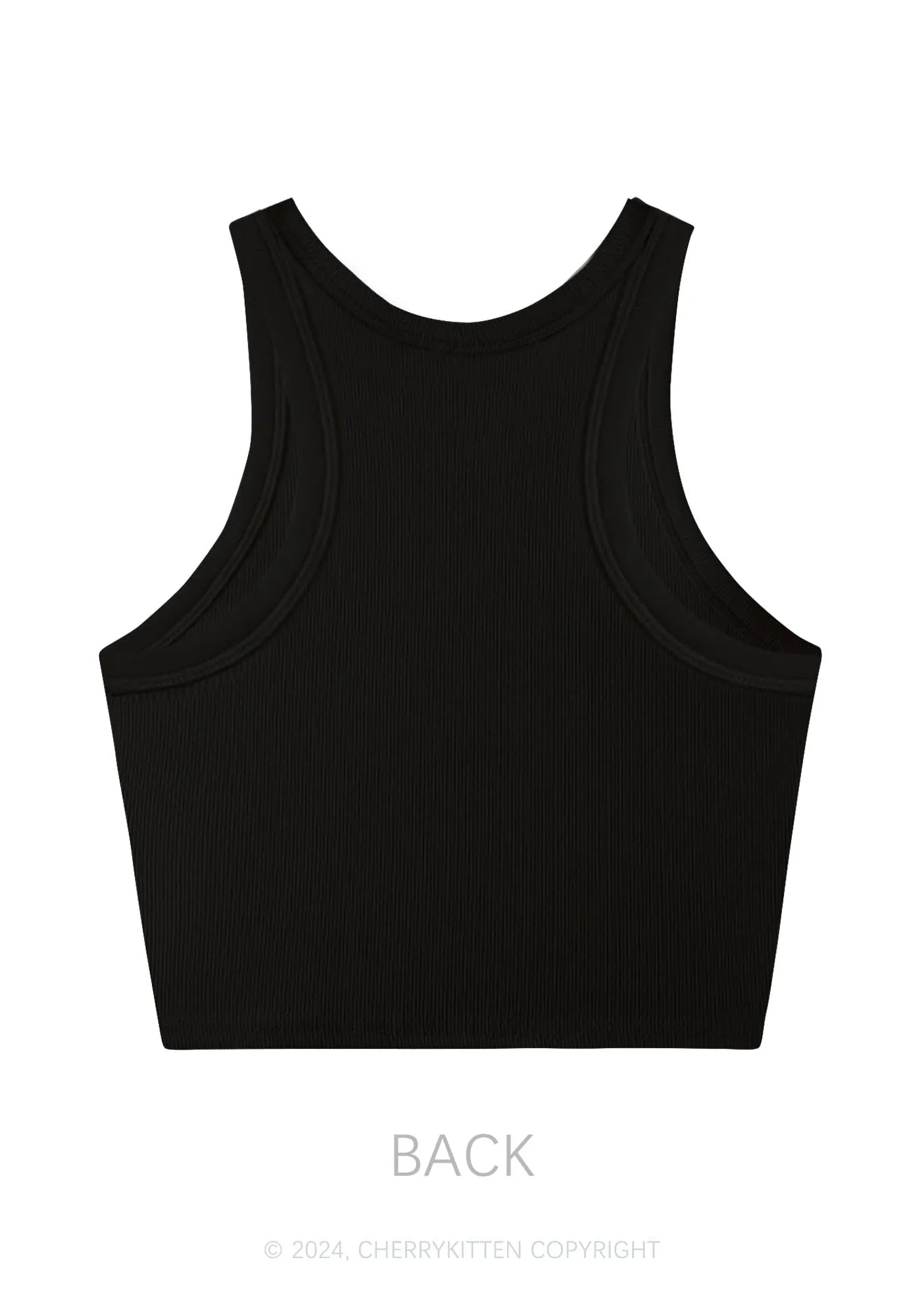 Pretty Girls Like House Music Y2K Crop Tank Top Cherrykitten
