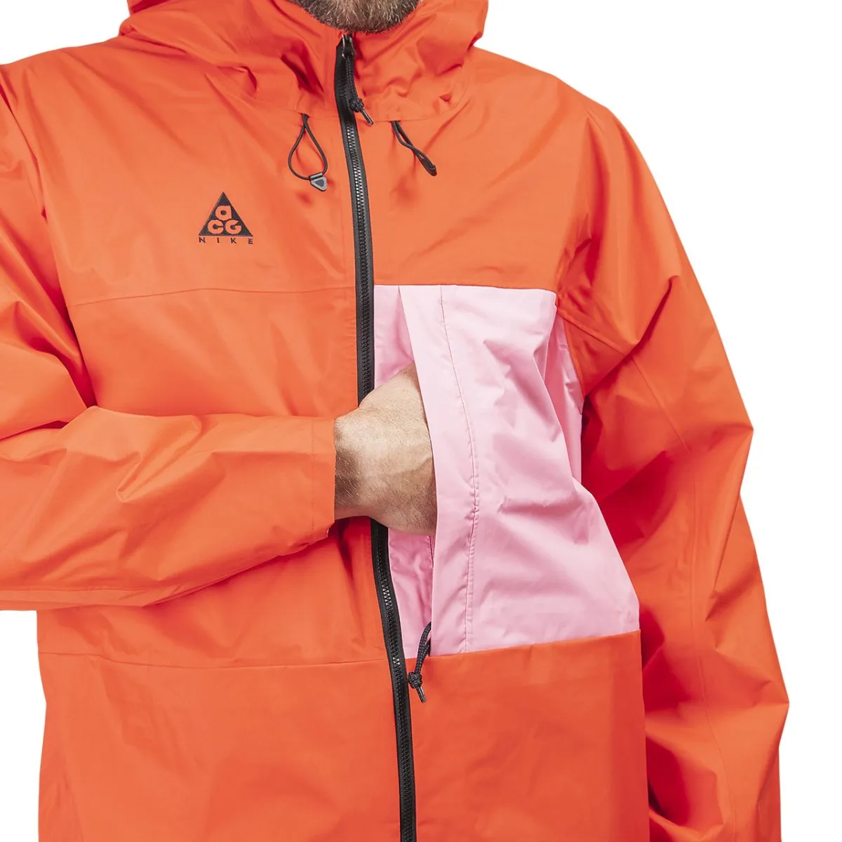 Red and Pink Nike ACG 2.5L Packable Jacket