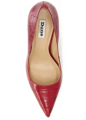 Red Pointed-Toe Heeled Court Shoes by Dune London | Look Again