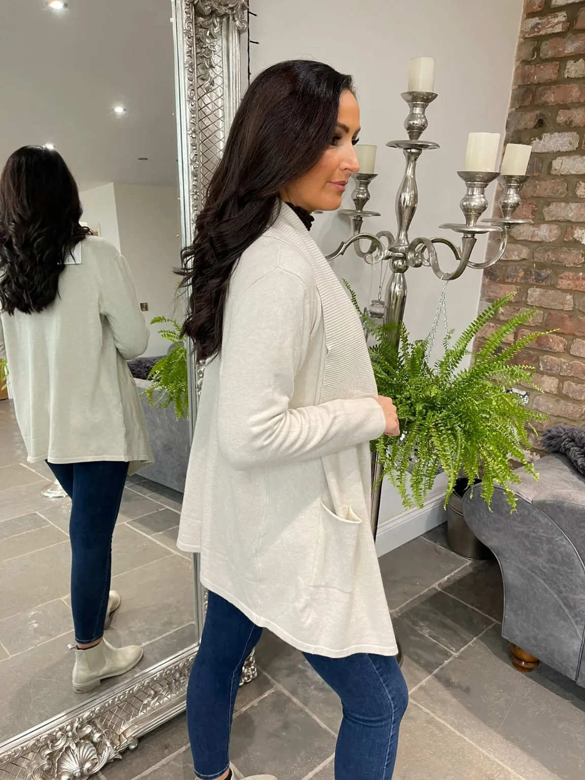 Ribbed Waterfall Cardigan Nicole