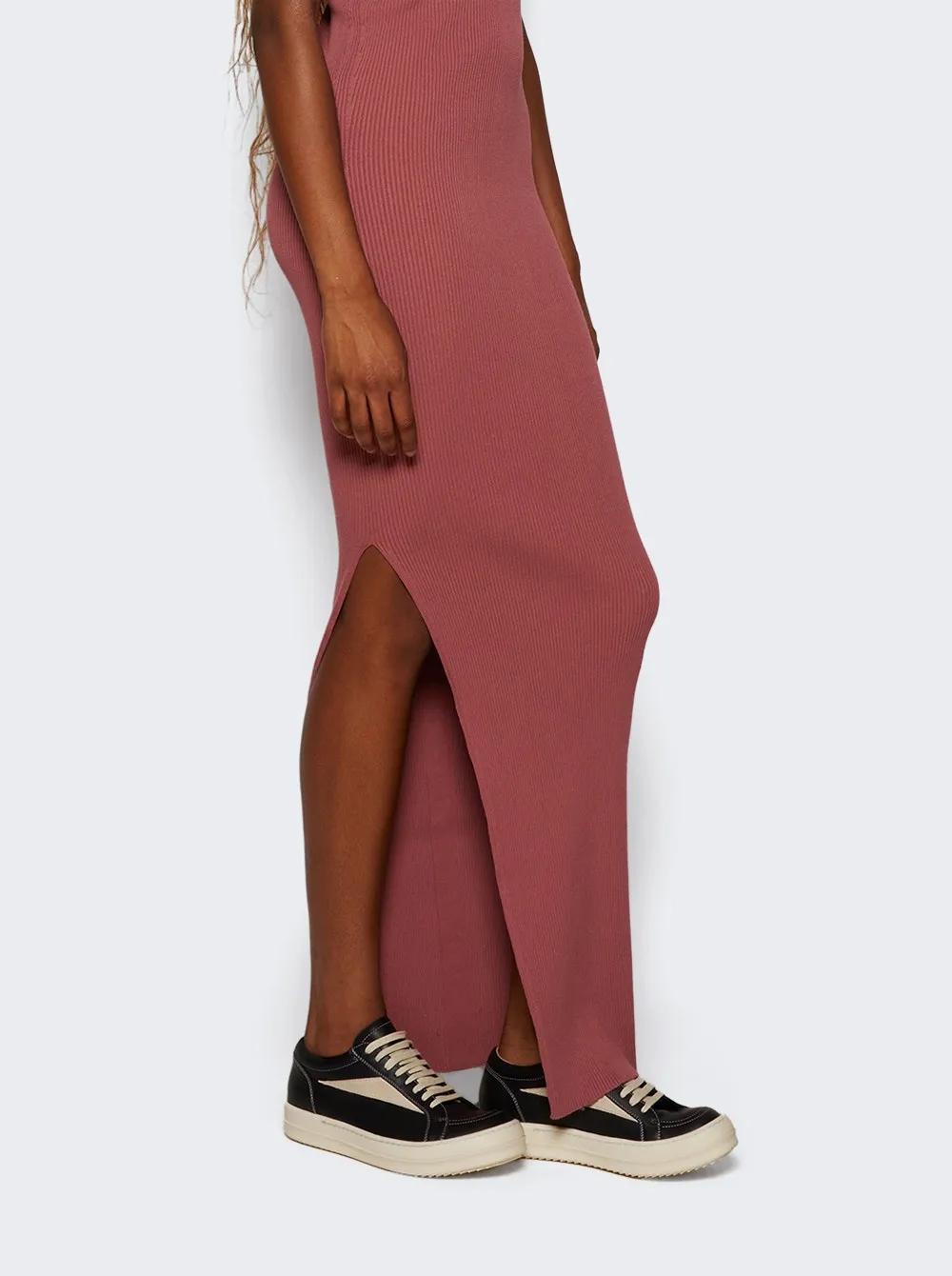 Rick Owens   Scarpe In Pelle Low Top Sneakers Black And Milk 