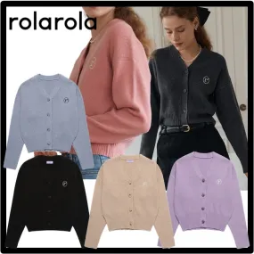 Rolarola Casual Unisex Street Logo Cardigans