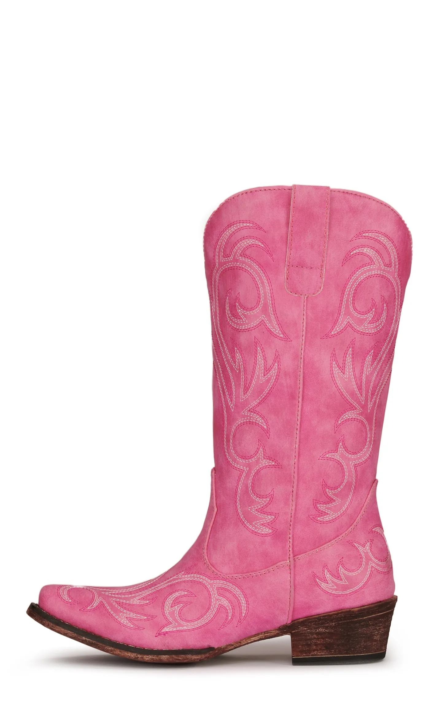 Roper Women's Pink Snip Toe Cowgirl Boots