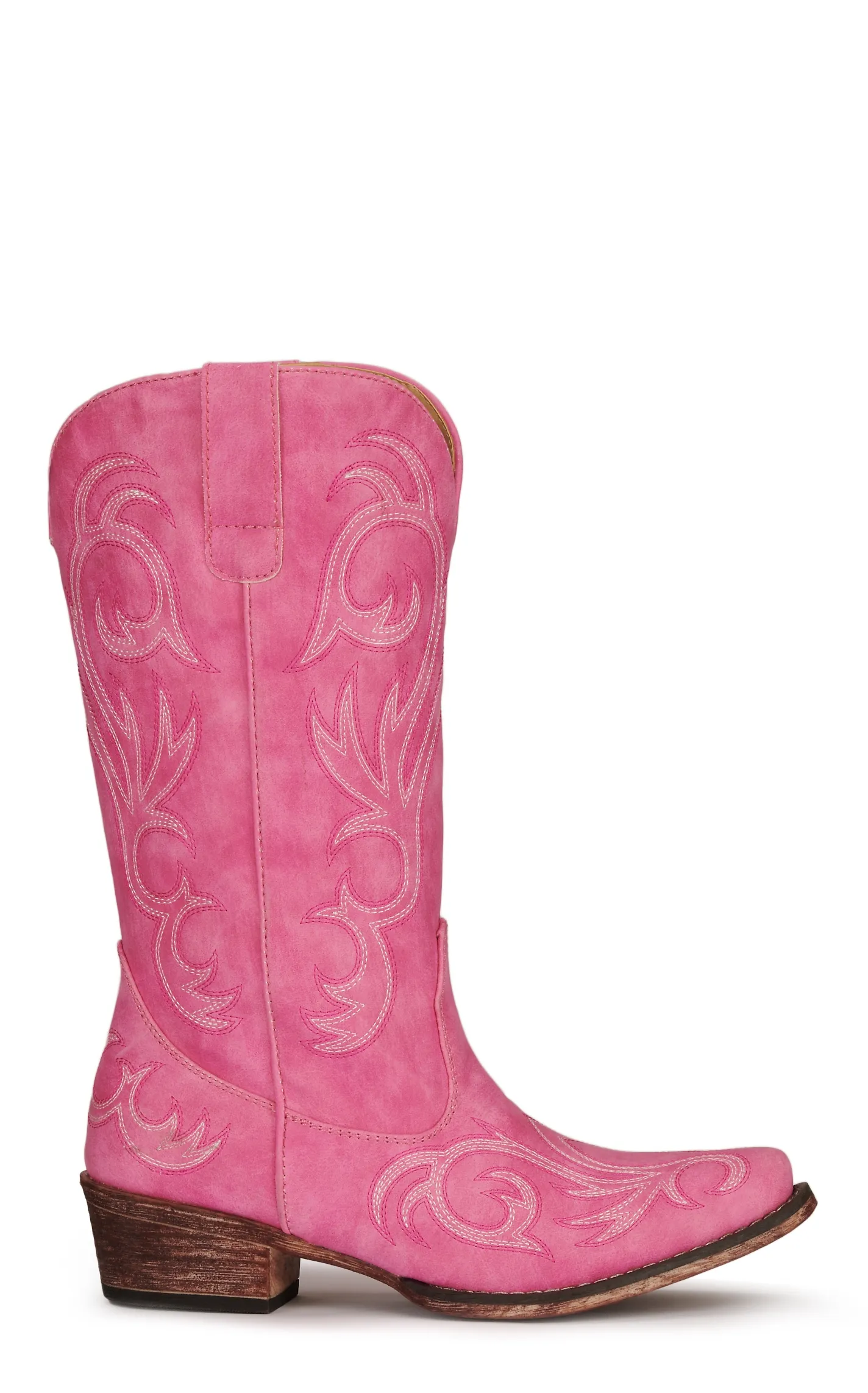 Roper Women's Pink Snip Toe Cowgirl Boots