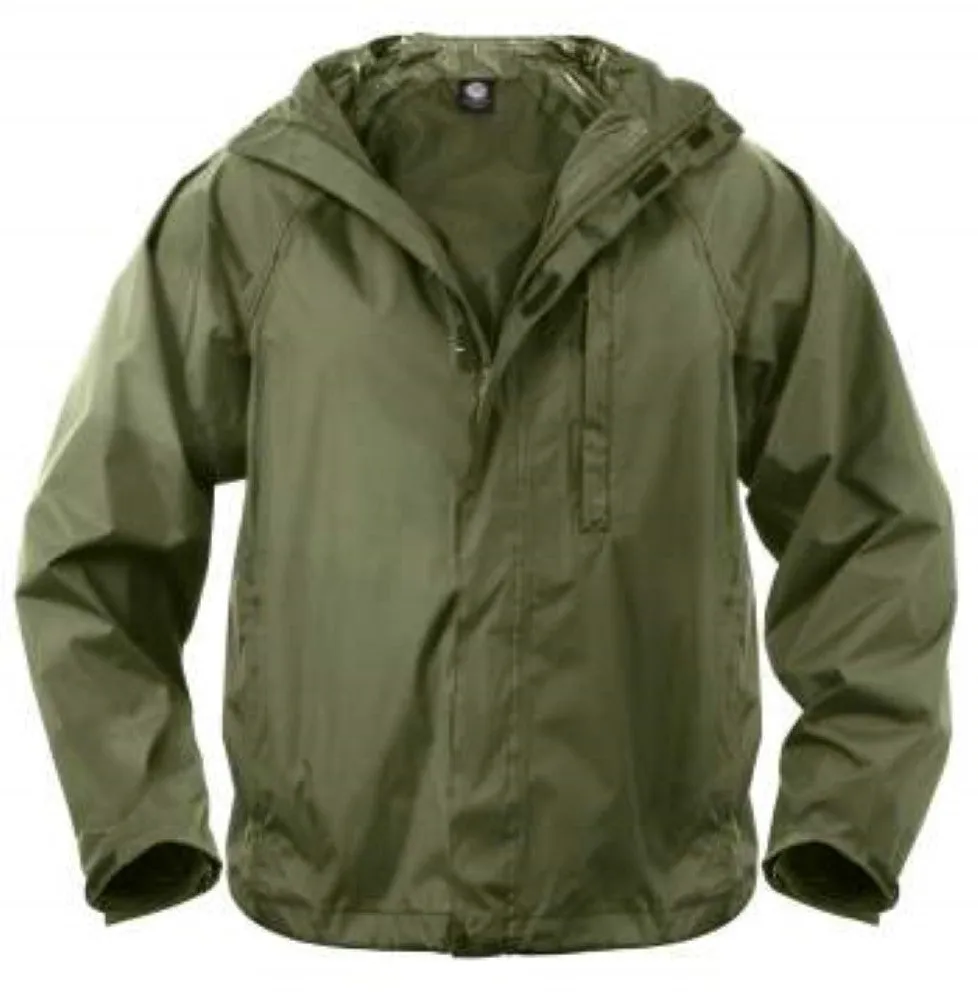 Rothco Packable Rain Jacket for Men - Available in Sizes Small to Extra Large