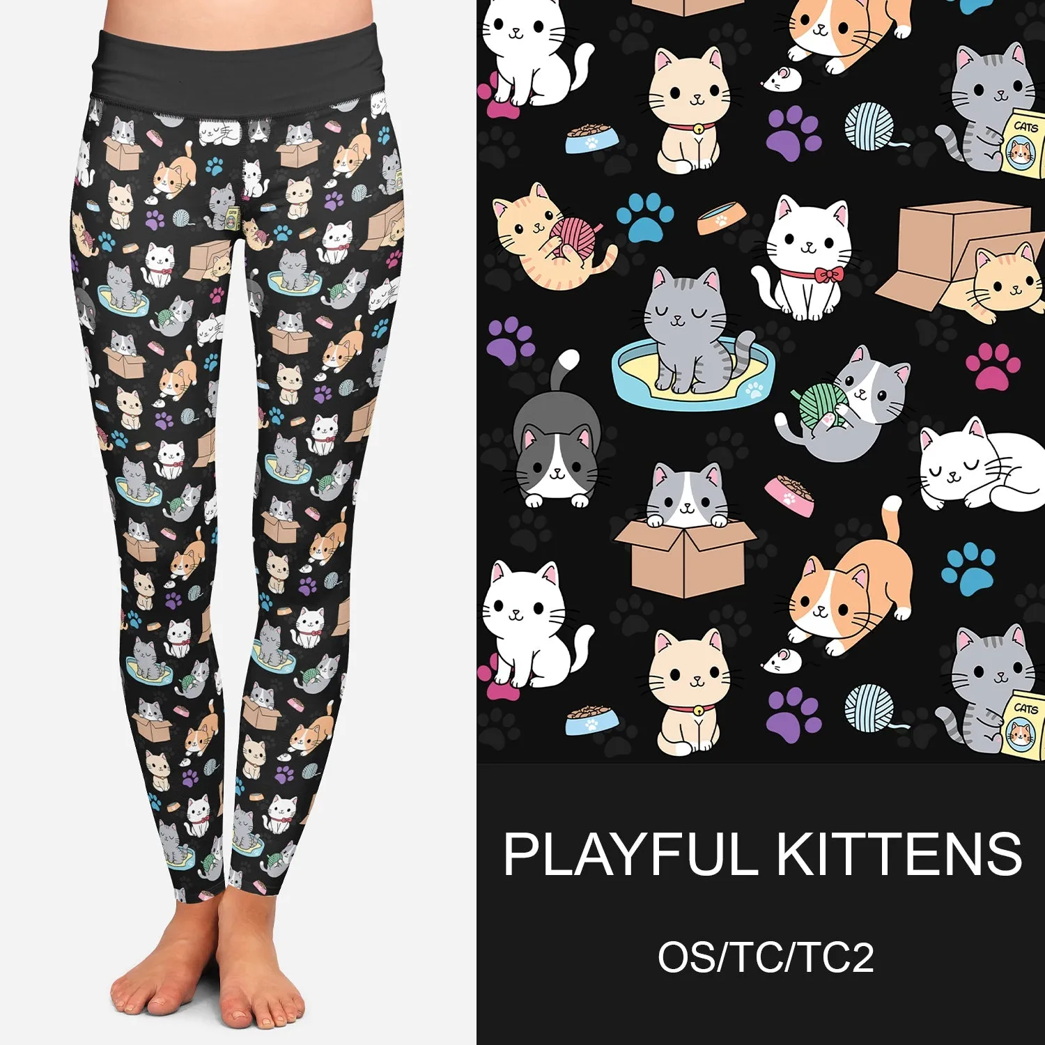 RTS - Cute Cat Leggings