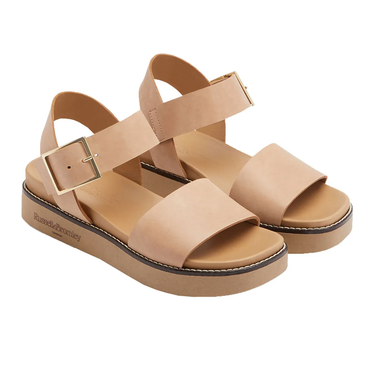 Beige RUSSELL & BROMLEY Boston Flatform Sandals