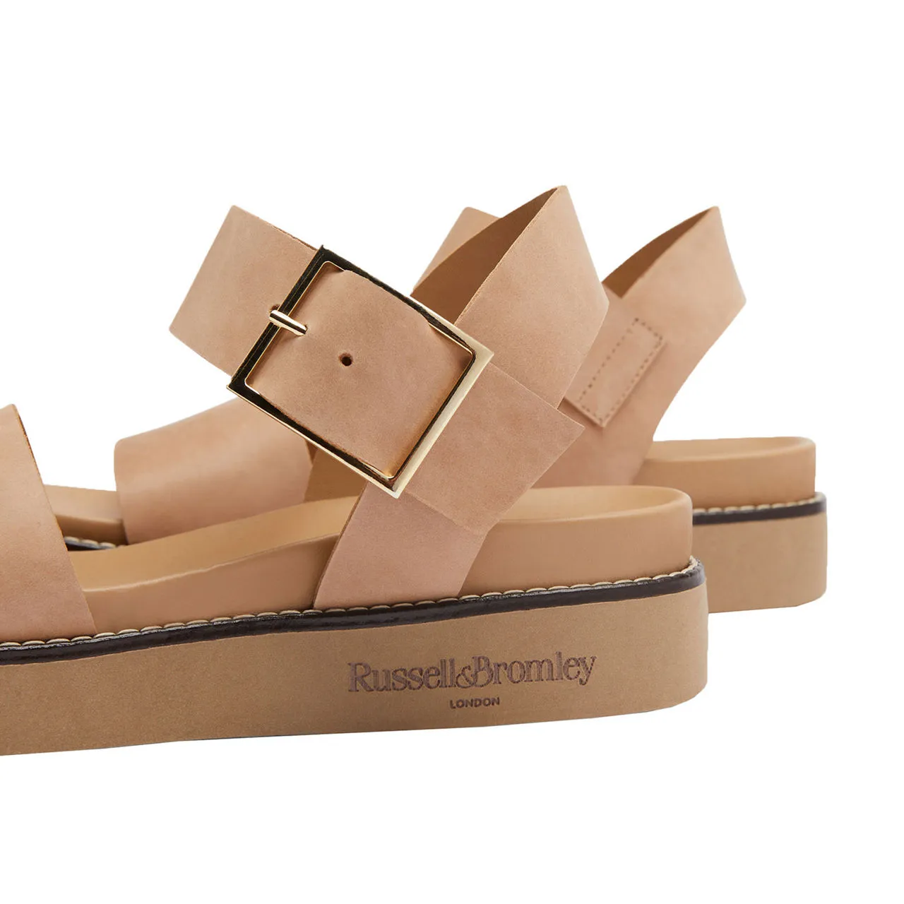 Beige RUSSELL & BROMLEY Boston Flatform Sandals