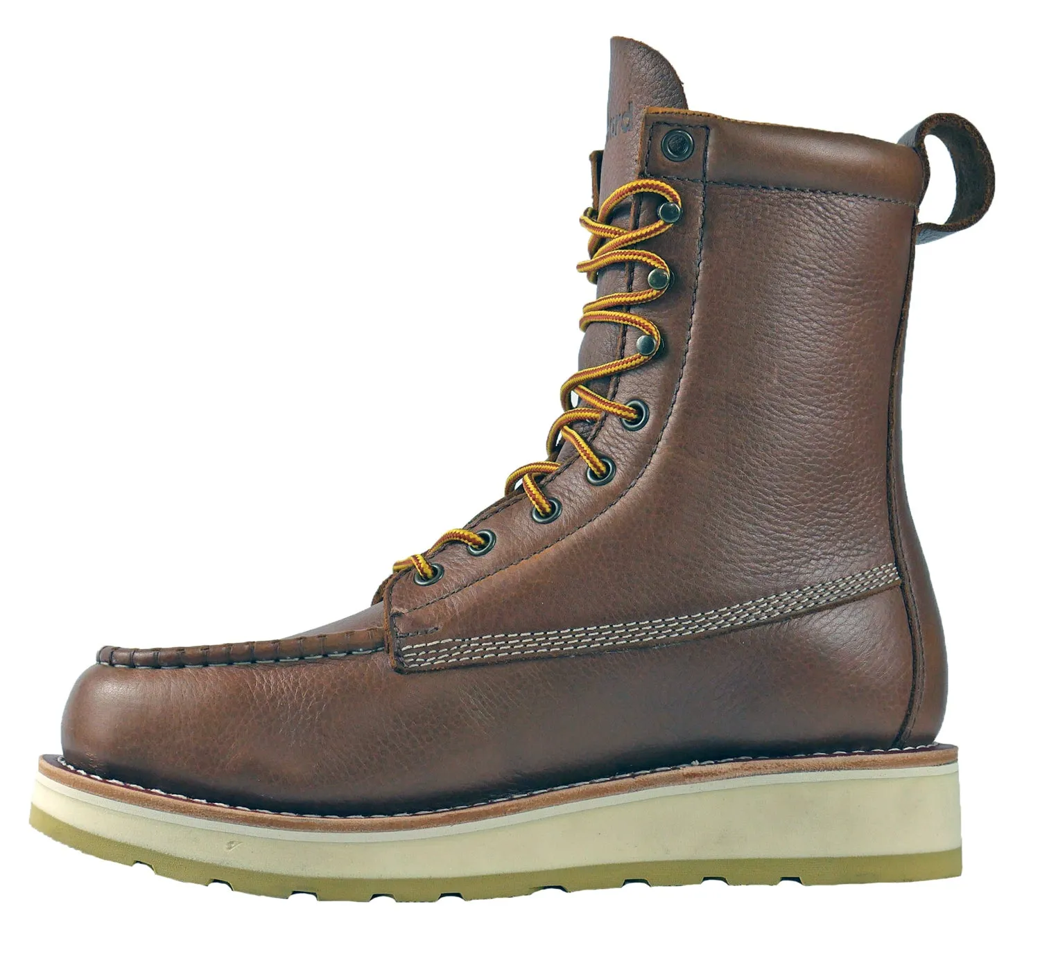 Rust Leather Tumbled USA Work Boots for Men - DieHard Malibu Soft Toe