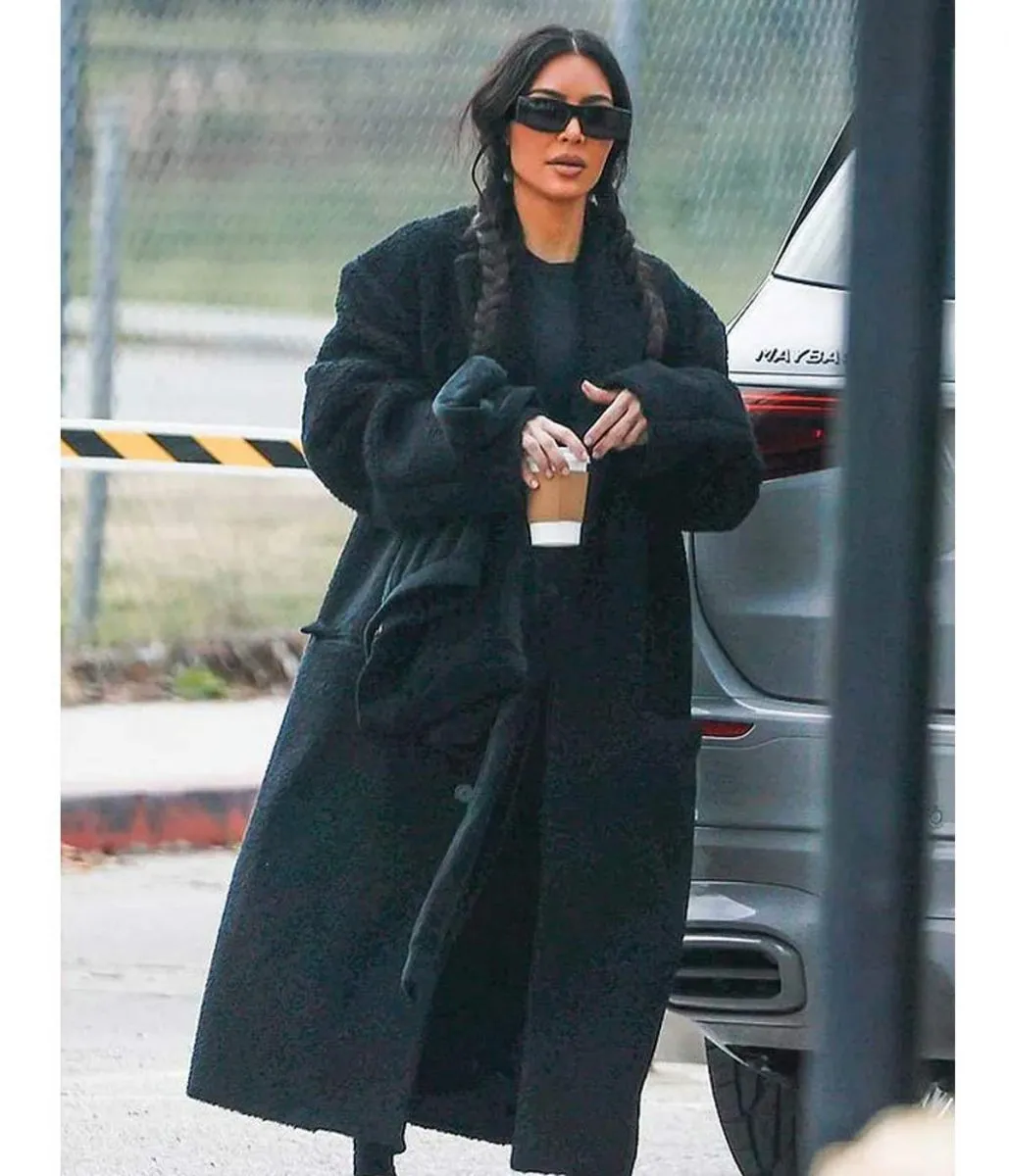 Kim Kardashian Fur Coat - Saint’s Soccer Game