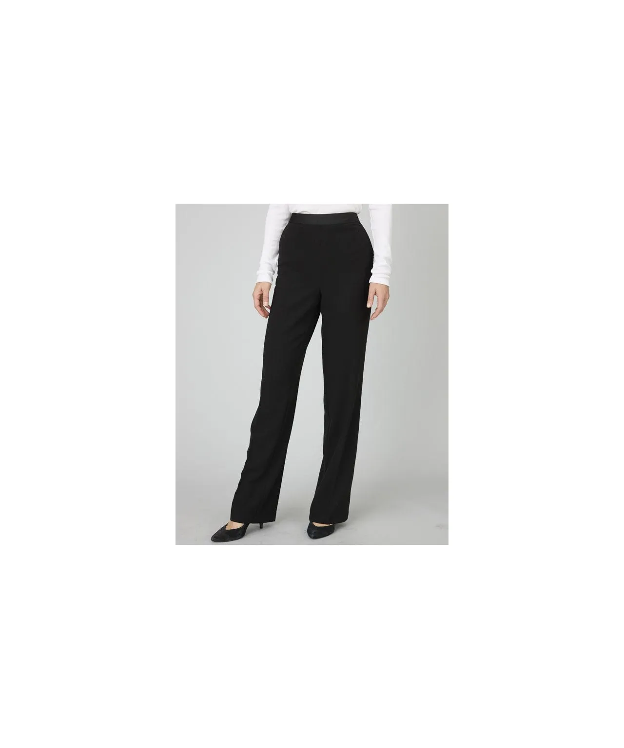 Elegant Satin Trim Trousers