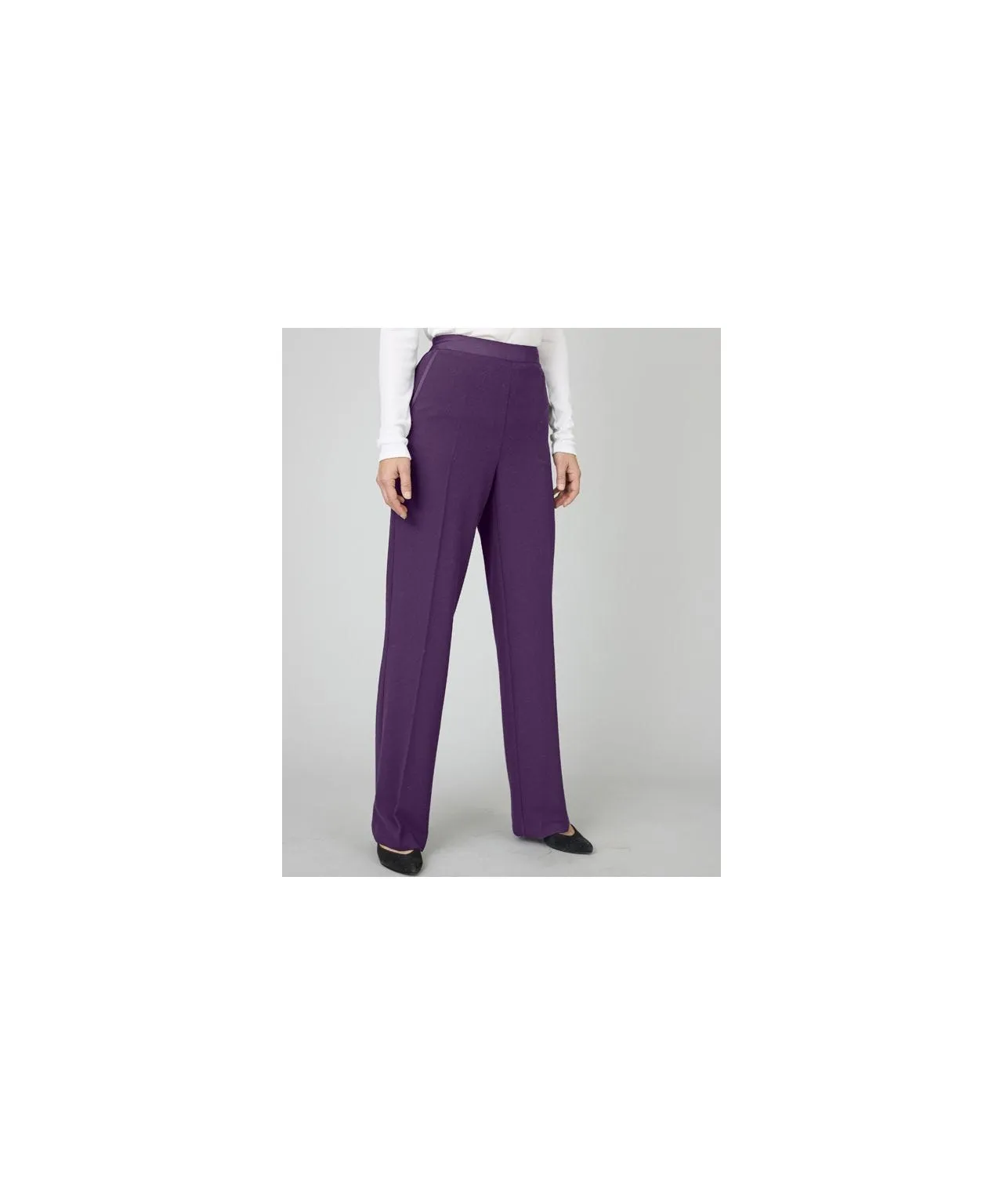 Elegant Satin Trim Trousers