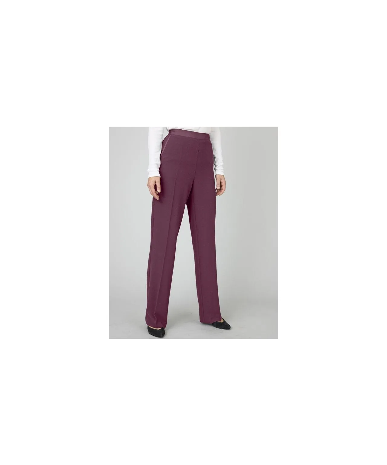 Elegant Satin Trim Trousers