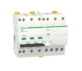 Schneider Electric RCBO, 40A Current Rating, 3P+N Poles, 300mA Trip Sensitivity, Type C, Acti9 Range
