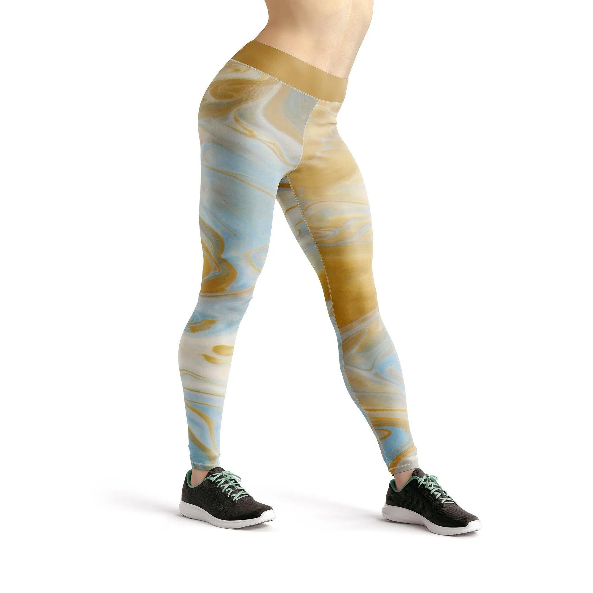 Shiny Gold Metallic Leggings.