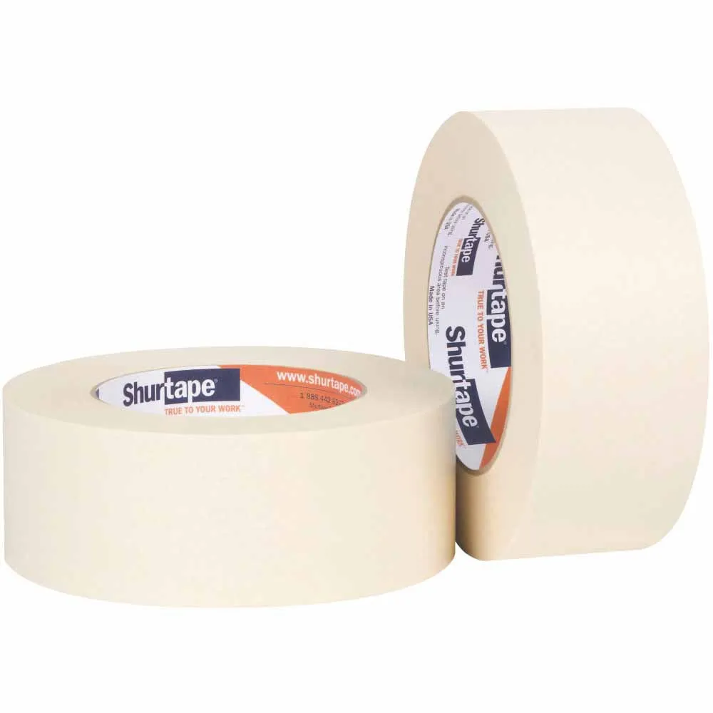 Shurtape 104257 CP 905 High Temp High Adhesion 1.5" Masking Tape, 36mm x 55m