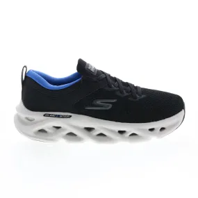 Skechers Go Run Swirl Tech Dash Charge Mens Black Lifestyle Sneakers Shoes