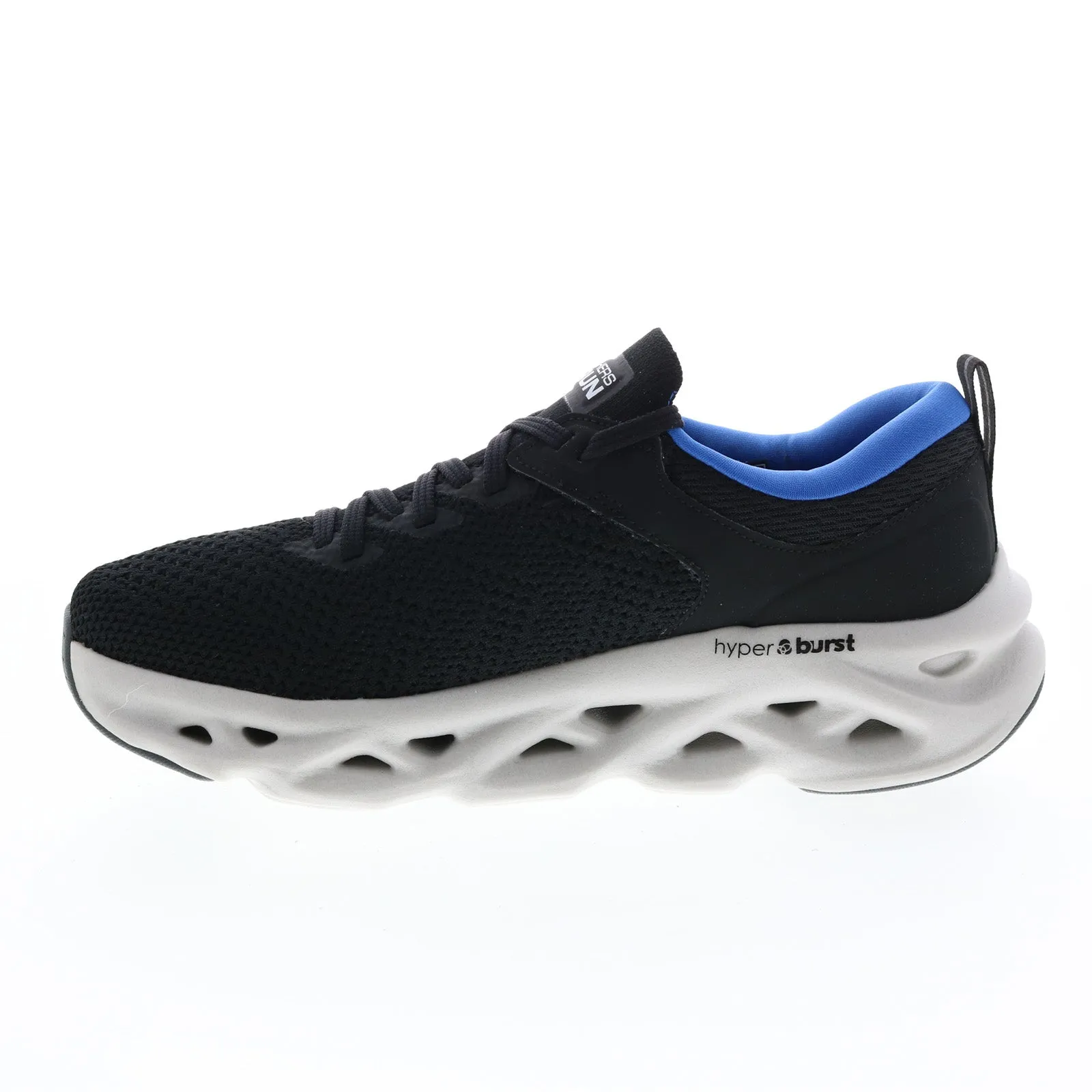 Skechers Go Run Swirl Tech Dash Charge Mens Black Lifestyle Sneakers Shoes