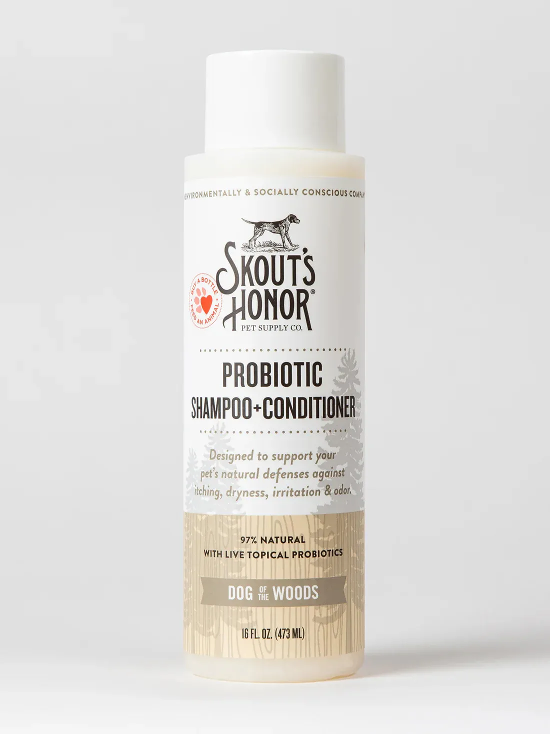 Skout's Honor Dog of the Woods Probiotic 2-in-1 Shampoo & Conditioner 16 oz.