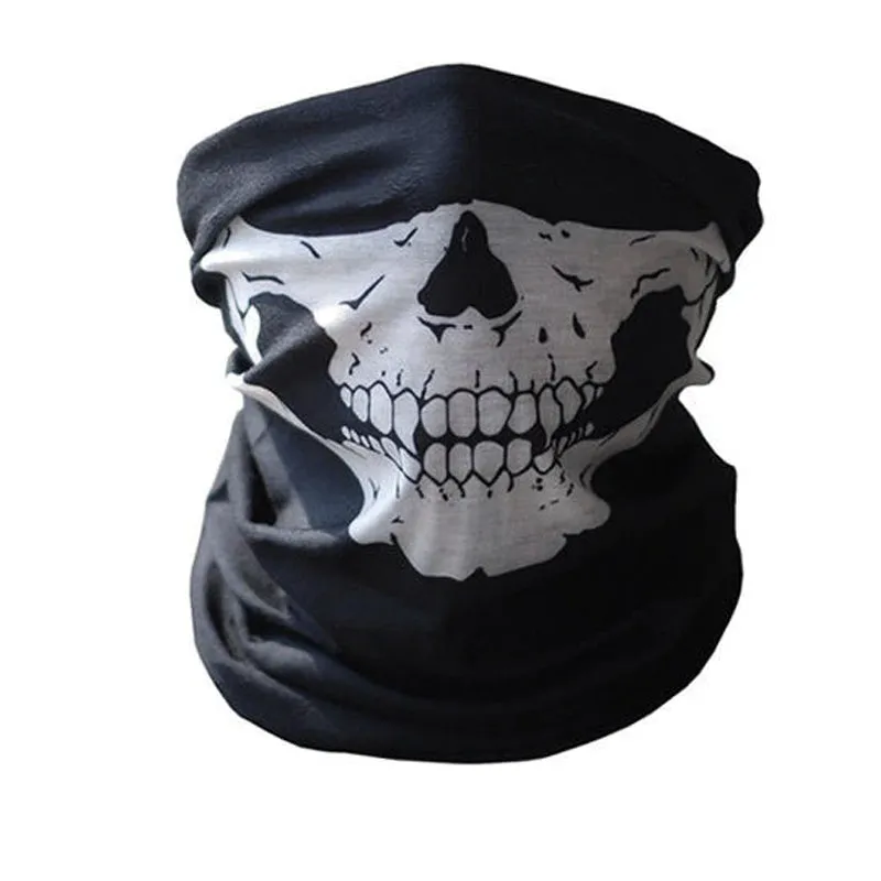 Skull Ghost Rock Style Motorcycle Face Mask Windproof Outdoor Ski Cap Bike Balaclava Scarf.