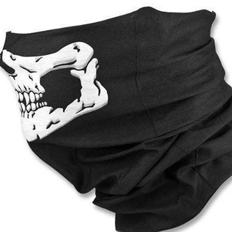 Skull Ghost Rock Style Motorcycle Face Mask Windproof Outdoor Ski Cap Bike Balaclava Scarf.