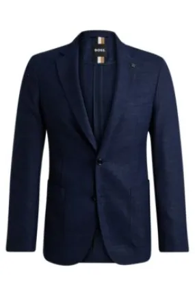 Slim-fit Melange Stretch Cloth Jacket