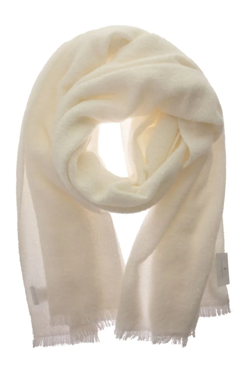 Soft Beige Cashmere Silk Scarf by BRUNELLO CUCINELLI