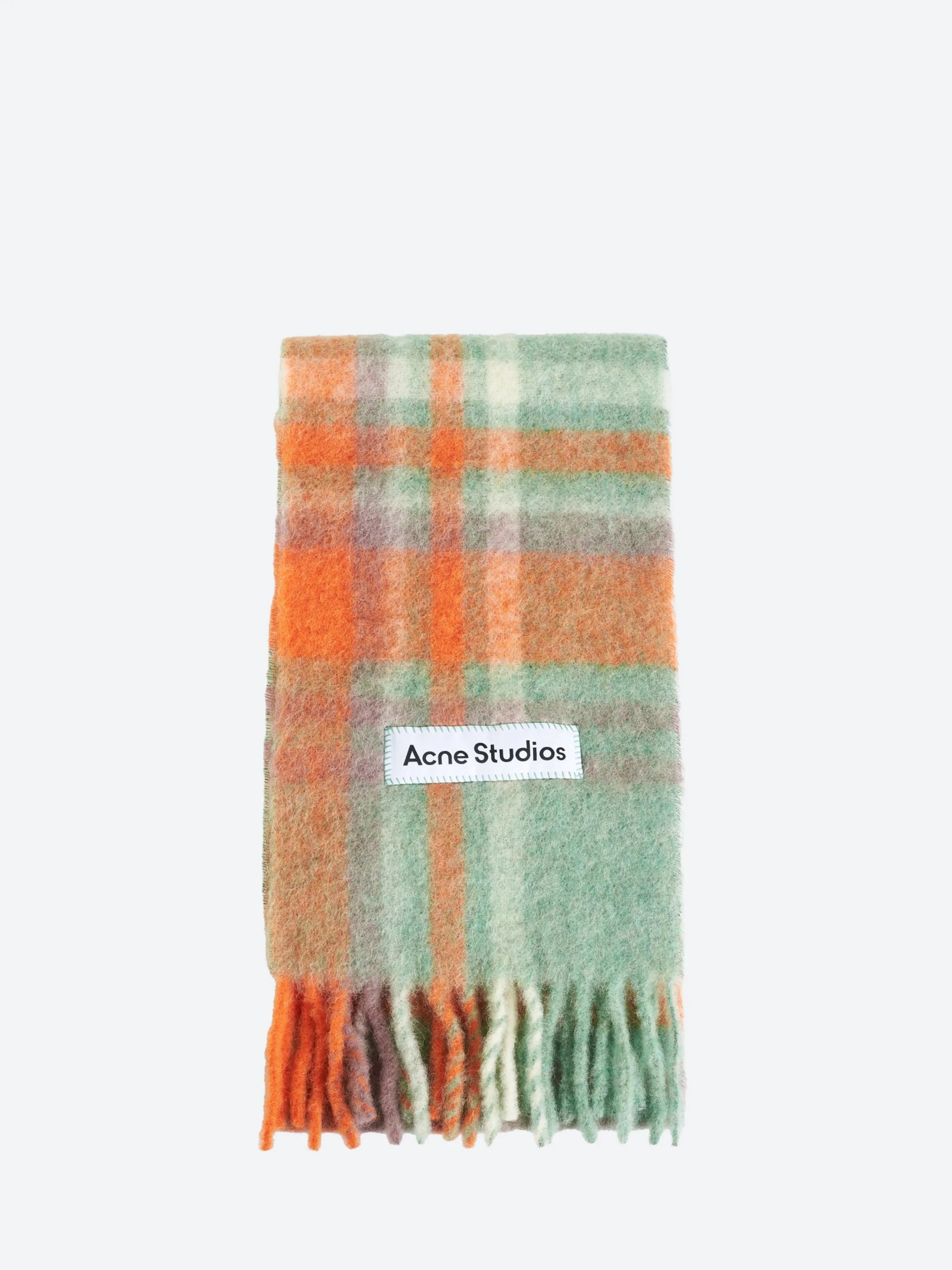 Soft Mohair Plaid Scarf