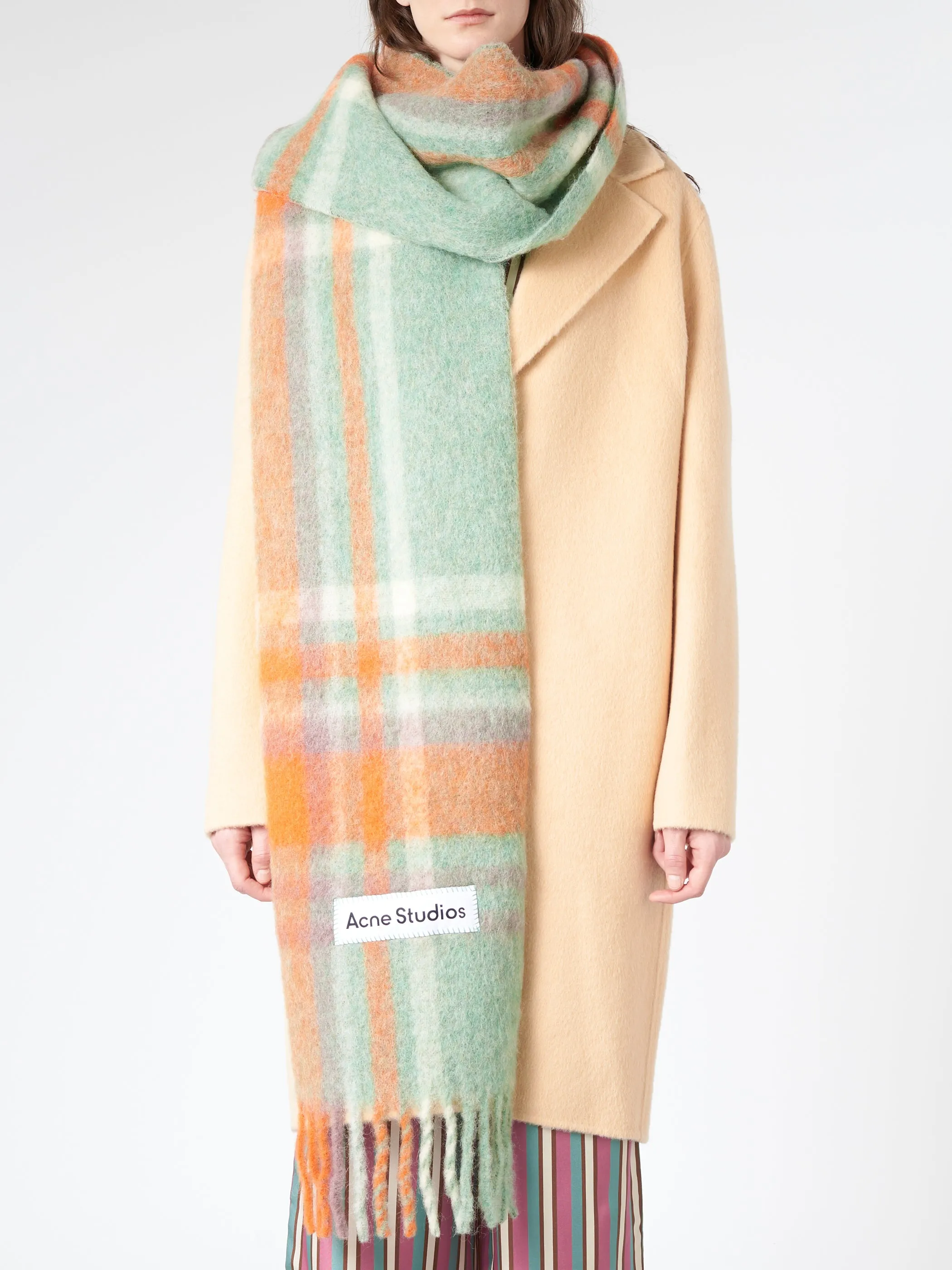 Soft Mohair Plaid Scarf