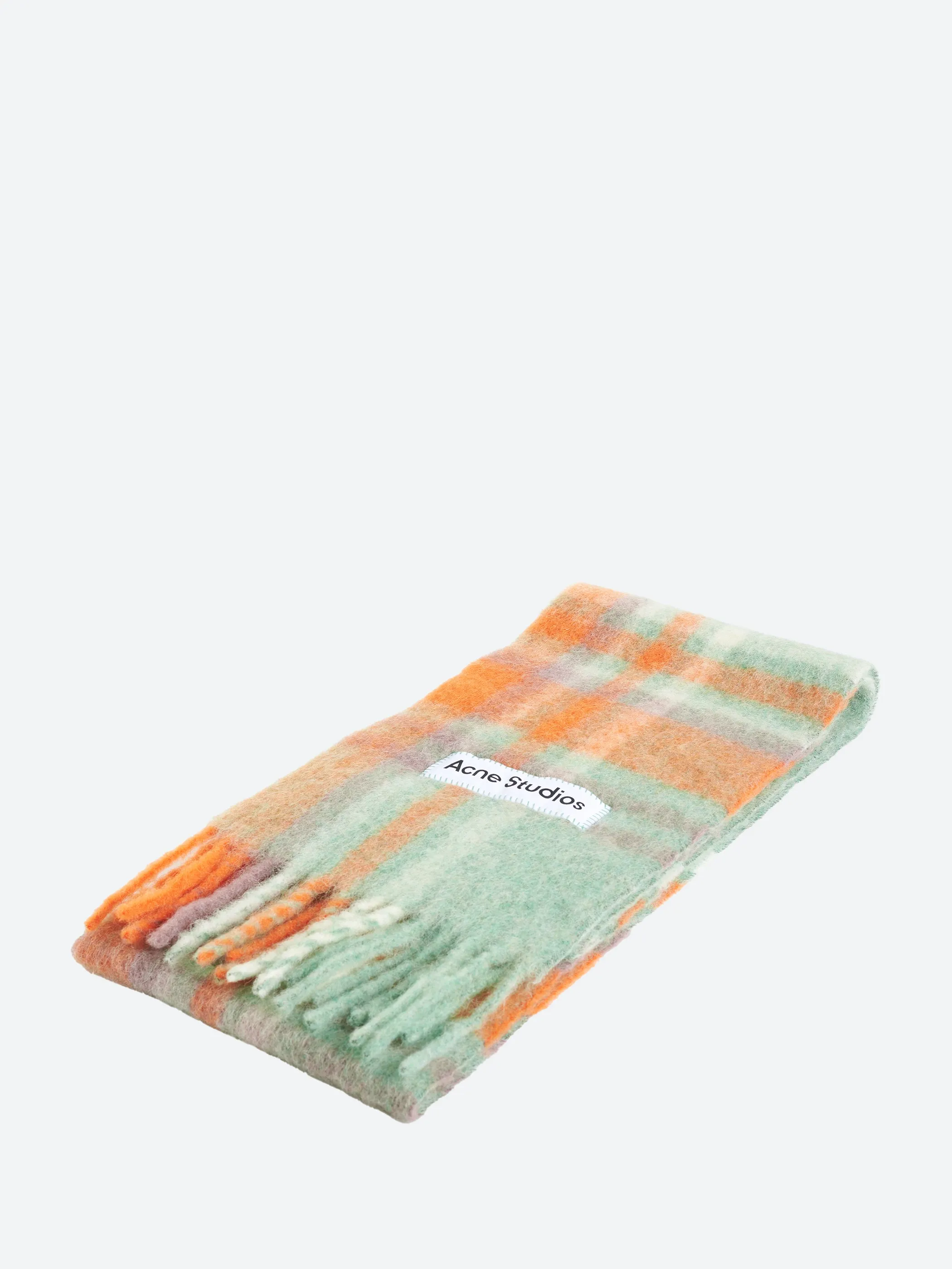 Soft Mohair Plaid Scarf