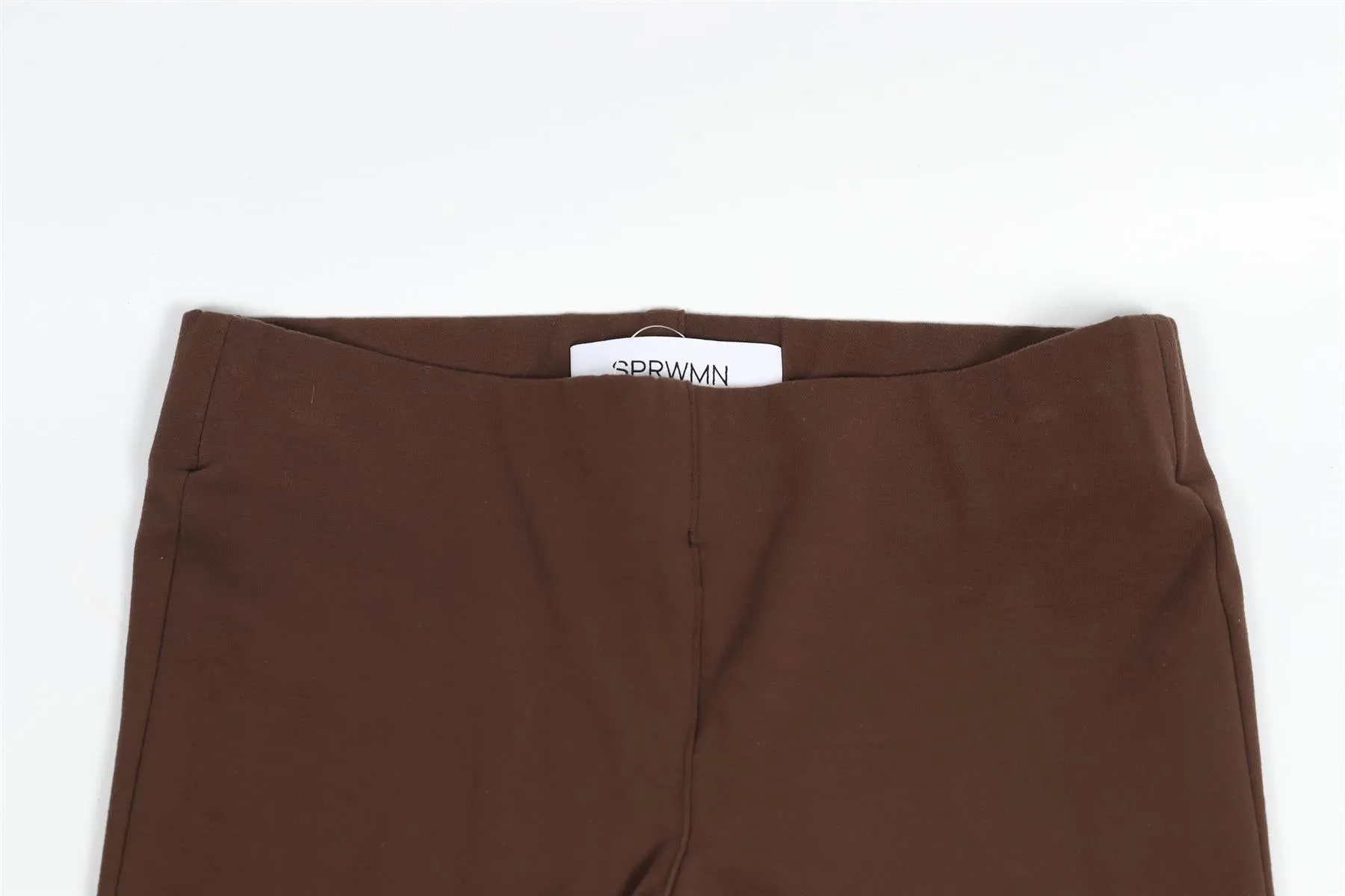 SPRWMN Brown Jersey Leggings Small