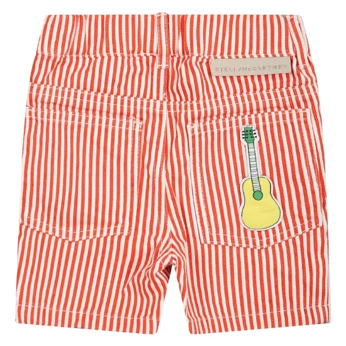 Stella McCartney Baby Shorts Red White Stripes