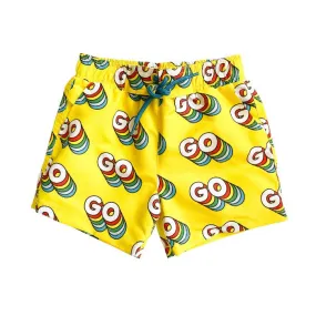 Stella McCartney Baby Swim Shorts Yellow Go Print