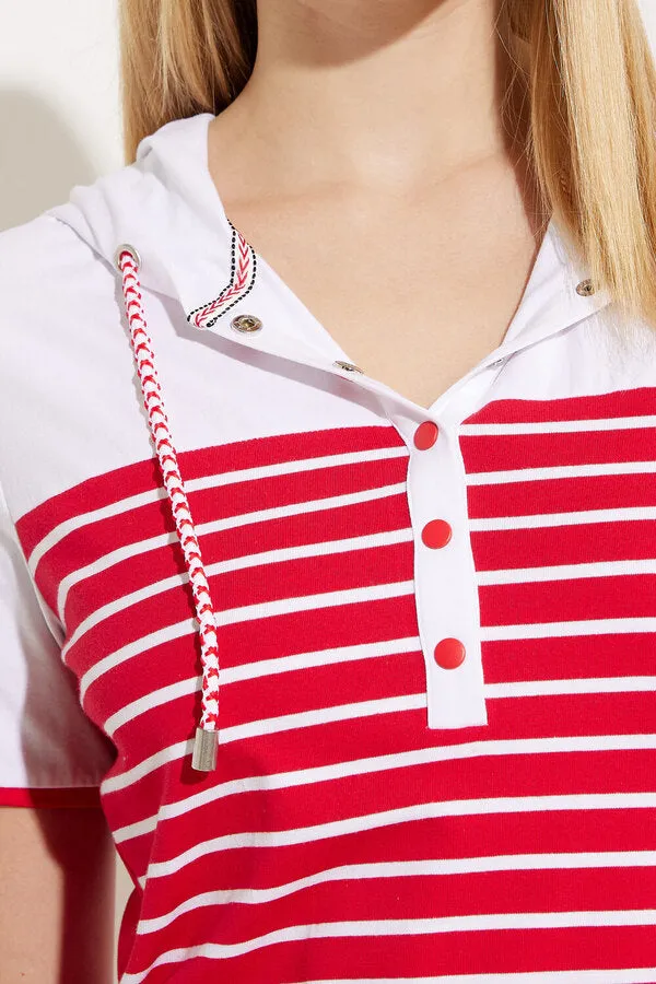 Striped Dress in Red and White